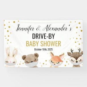 Drive-by Woodland Forest Baby Shower Banner