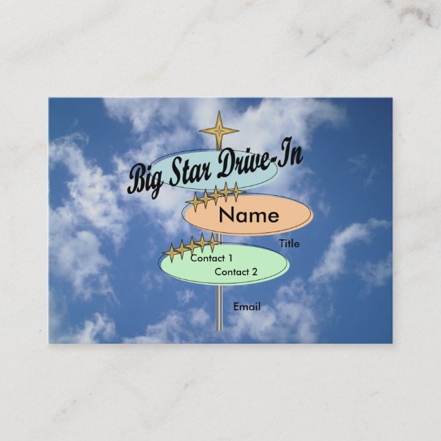 Drive-In Business Card (Front)