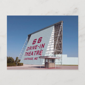 Drive In Theatre, Route 66, Carthage, Missouri  Postcard