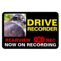 DRIVE RECORDER Warning Plate(Northern Goshawk)
