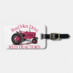 Drive Red Tractors Luggage Tag