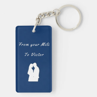 Drive Safe Blue keychain