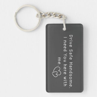 Drive Safe Grey Custom Photo keychain