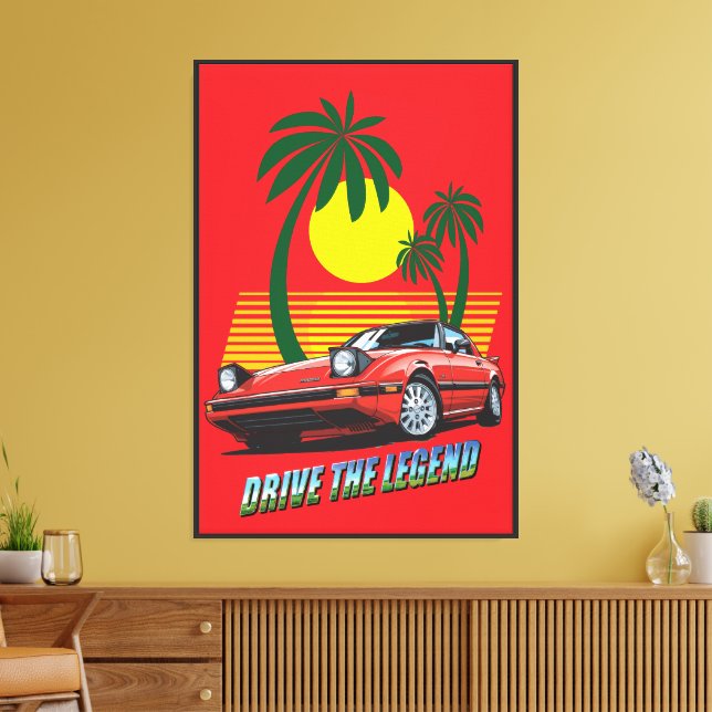 'Drive the Legend' v02 Canvas Print (Insitu(LivingRoom))