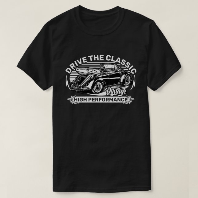 Drive The Vintage Classic German Car T-Shirt (Design Front)