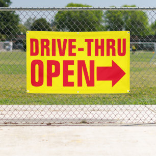 Drive-Thru Banner For Fast Food Restaurants