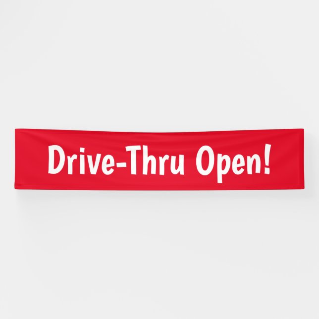 Drive-Thru Open! Business Banner (Horizontal)