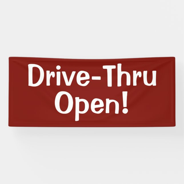 Drive-Thru Open! Business Banner (Horizontal)