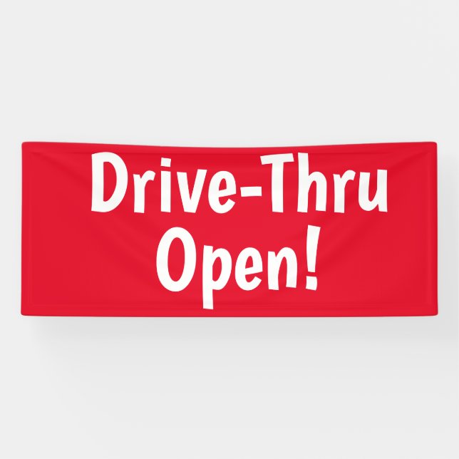Drive-Thru Open! Business Banner (Horizontal)