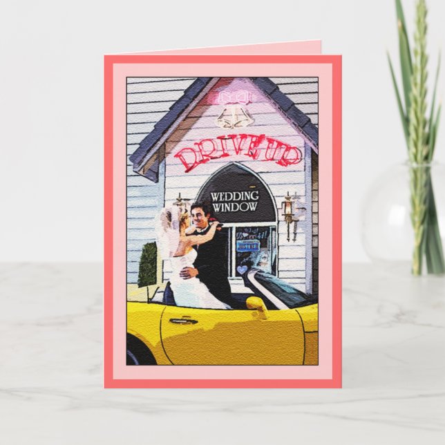 Drive Up Wedding Announcement (Front)