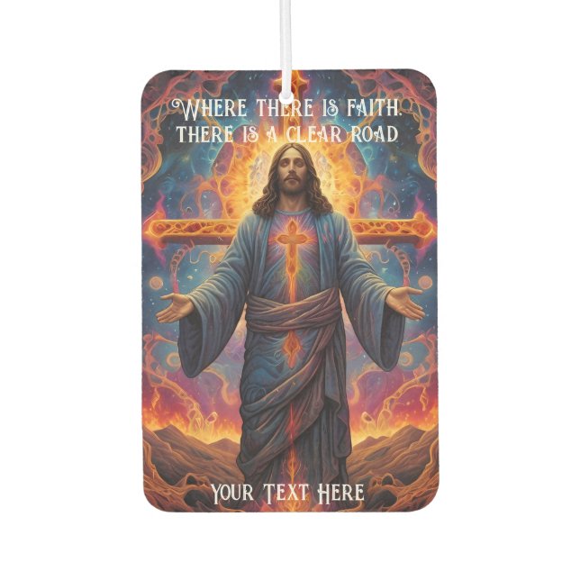 Drive with a peaceful mind car air freshener (Front)