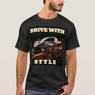 🏎️ Drive With Style Racing Car Speed Motion Graph T-Shirt