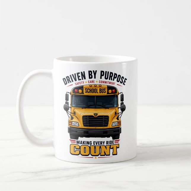 Driven By Purpose School Bus Driver Mug (Left)