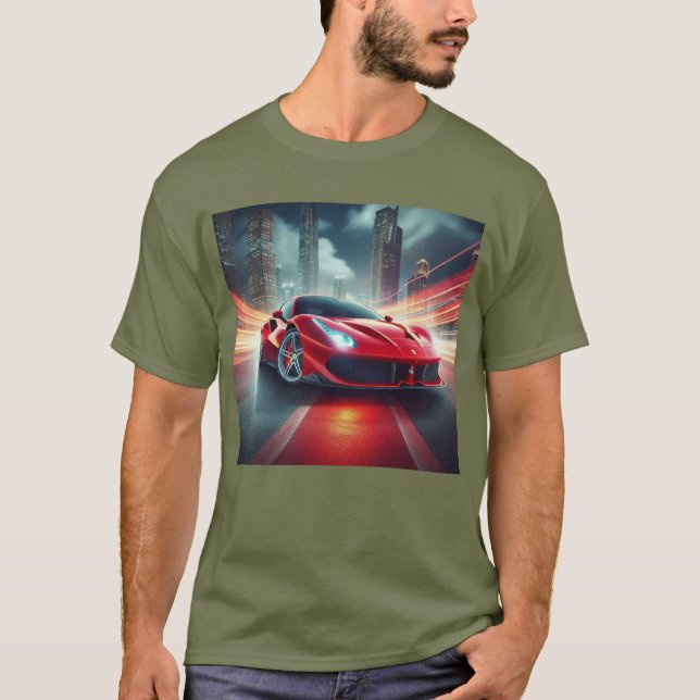 Driven by Speed: Car Lover's Graphic Tee l Rider (Front)