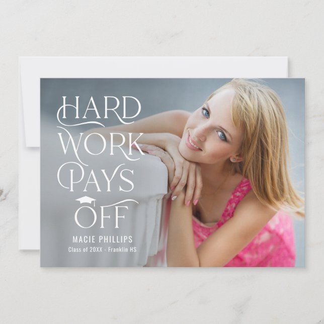 Driven Grad Editable Colour Graduation Invitation (Front)