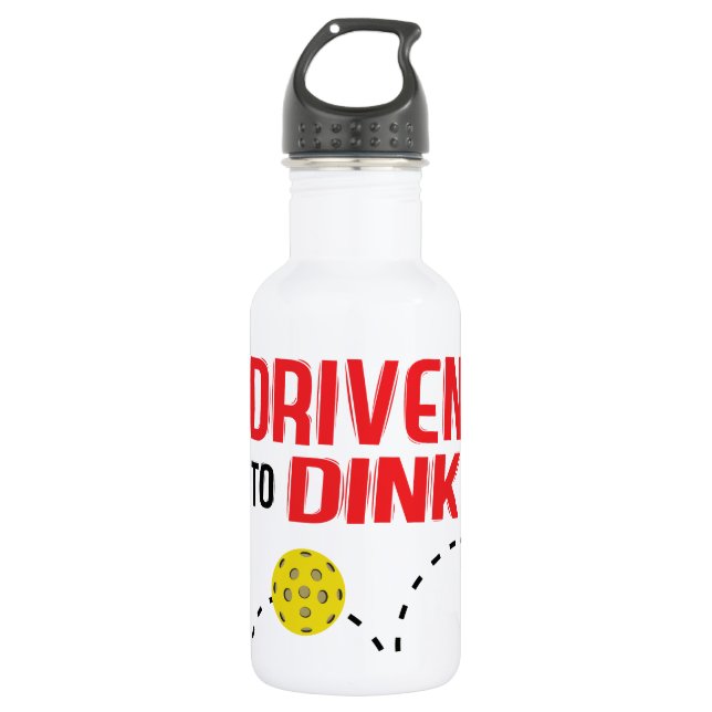 "Driven to Dink" Pickleball Water Bottle (Front)