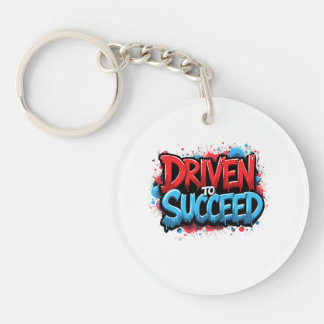 Driven to Succeed – Graffiti Car Enthusiast Key Ring
