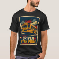 Driven With Pride School Bus Driver Rear View Vint