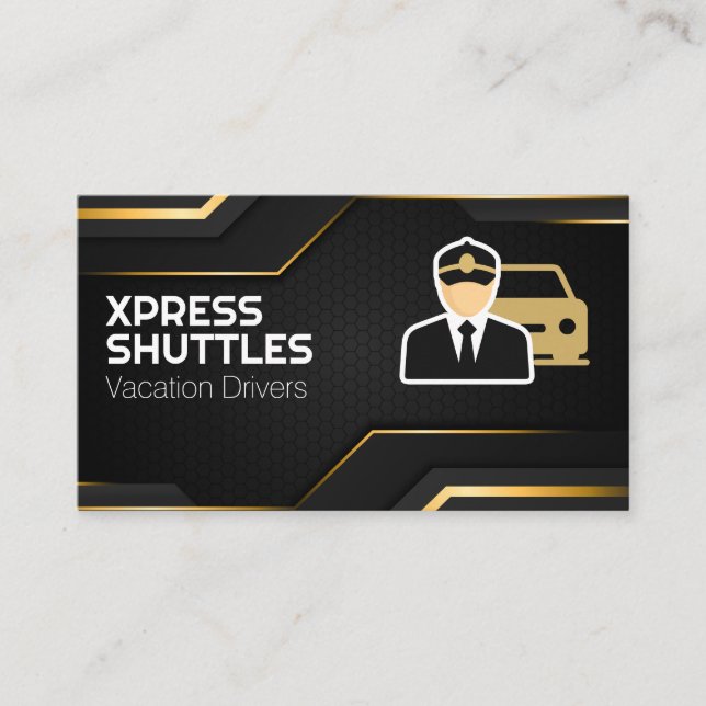 Driver and Automobile Logo Business Card (Front)