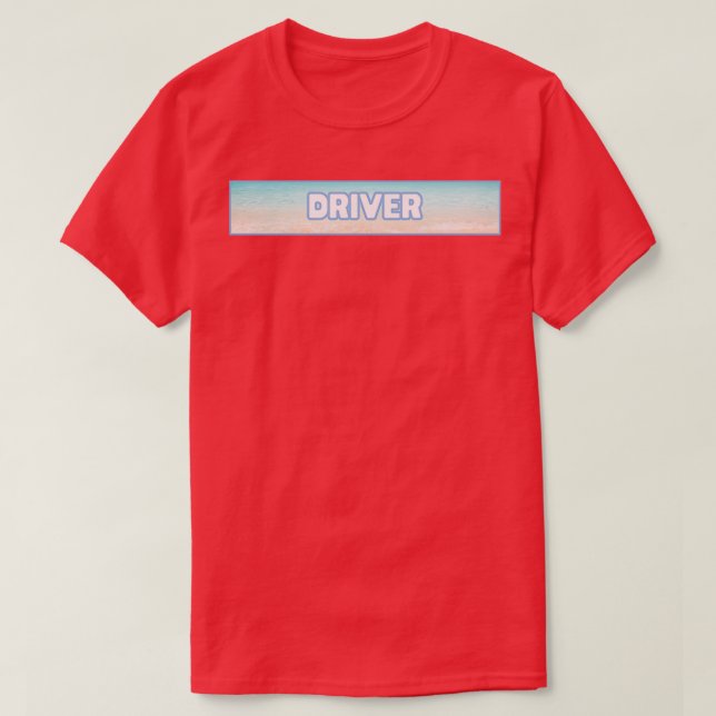 Driver Blue Beach Label T-Shirt (Design Front)