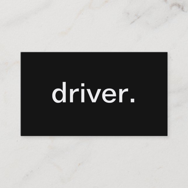 Driver Business Card (Front)