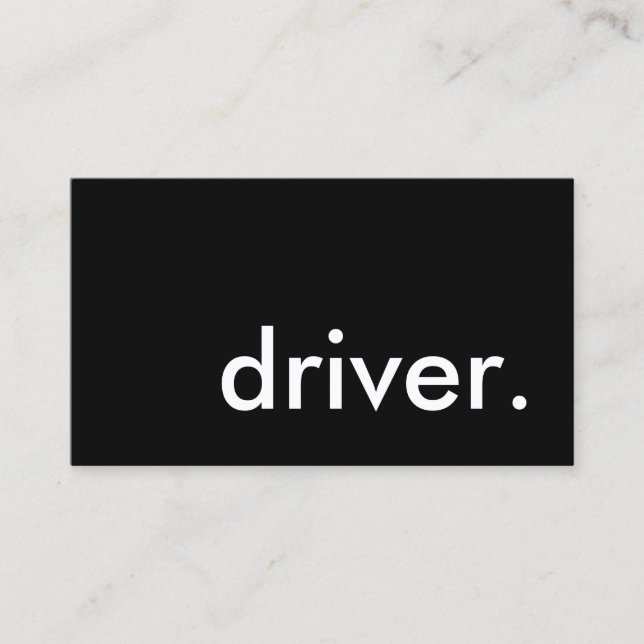 driver. business card (Front)