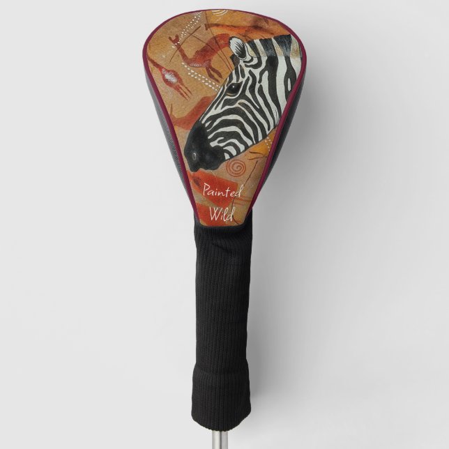Driver Cover Zebra Rock Painted Wild (Front)