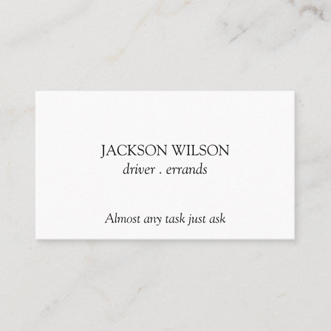 Driver Delivery Business Card (Front)