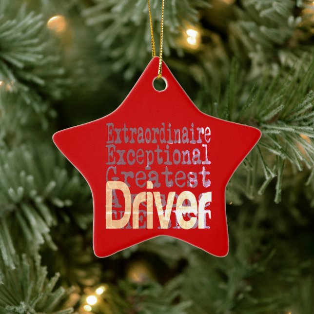 Driver Extraordinaire Ceramic Tree Decoration (Tree)
