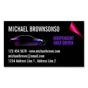 Driver Independent Car seat Magnetic Business Card