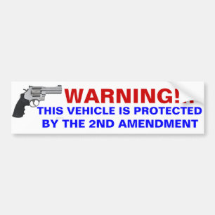 Driver is carrying bumper sticker