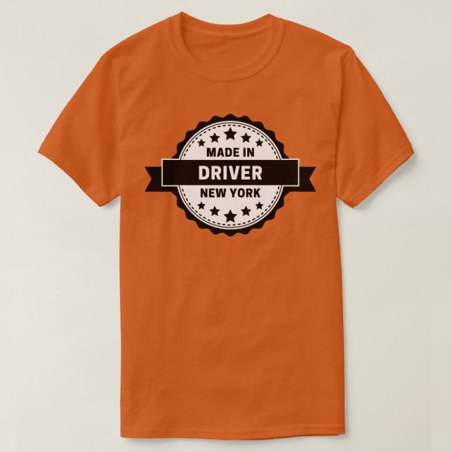 Driver Made In New York T-Shirt (Design Front)