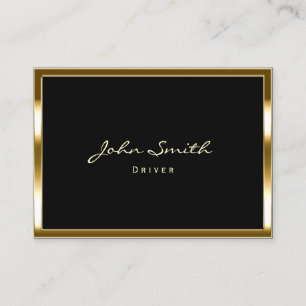 Driver Modern Gold Framed Business Card