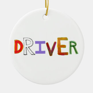 Driver word art chauffeur designated sober ceramic tree decoration