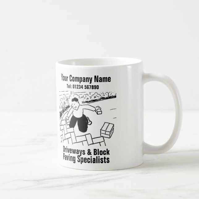 Driveways and block paving Cartoon. Coffee Mug (Right)