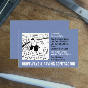 Driveways & Paving Cartoon Business Card
