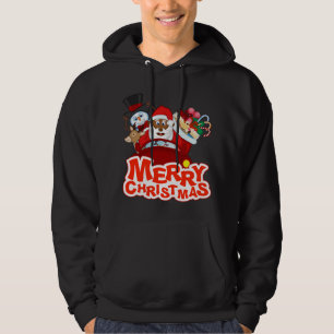 Driving Black Merry Christmas Santa, Snowman, And Hoodie
