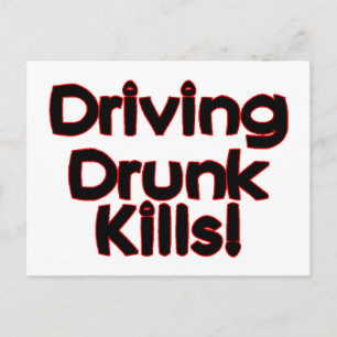 Driving Drunk Kills Postcard
