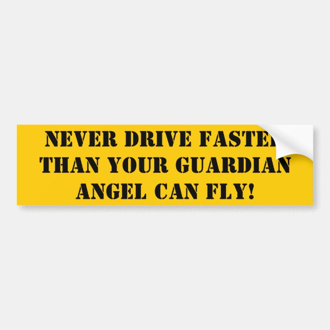 Driving Fast Bumper Sticker (Front)