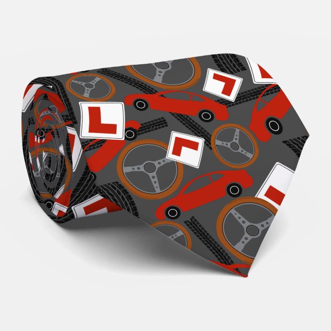 Driving Instructor Novelty Patterned Tie (Rolled)