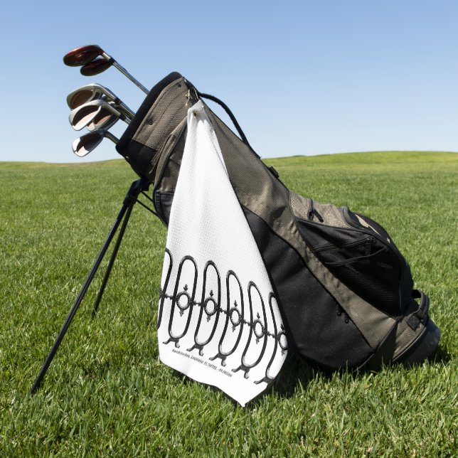 Driving Iron - Church St. Bridge Golf Towel (Green)