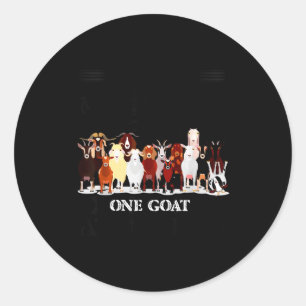 Driving my husband crazy one goat time classic round sticker