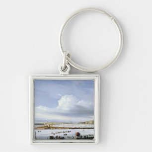 Driving on the Neva, 1854 Key Ring