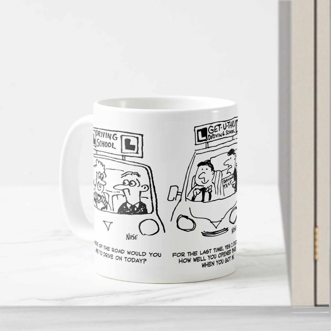 Driving School. 3 Driving School Cartoons. Coffee Mug (Creator Uploaded)