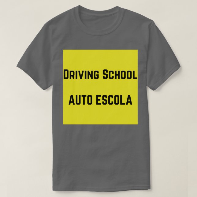 Driving School Auto Escola T-Shirt (Design Front)