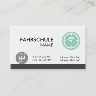 driving school business card