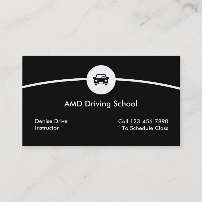 Driving School Business Cards (Front)