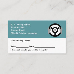 Driving School Next Appointment Cards