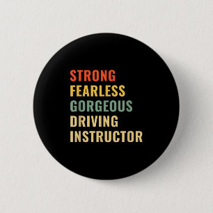 Driving School Teacher Driving Instructor 6 Cm Round Badge