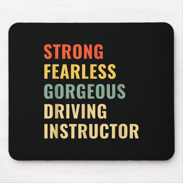 Driving School Teacher Driving Instructor  Mouse Pad (Front)
